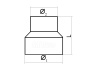 Переход литой длинный PN16 SDR11 PE100 D32X25
