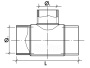 ТРОЙНИК ЛИТОЙ ПЕРЕХОДНОЙ ДЛИННЫЙ 90° T PE100 PN16 D75X63
